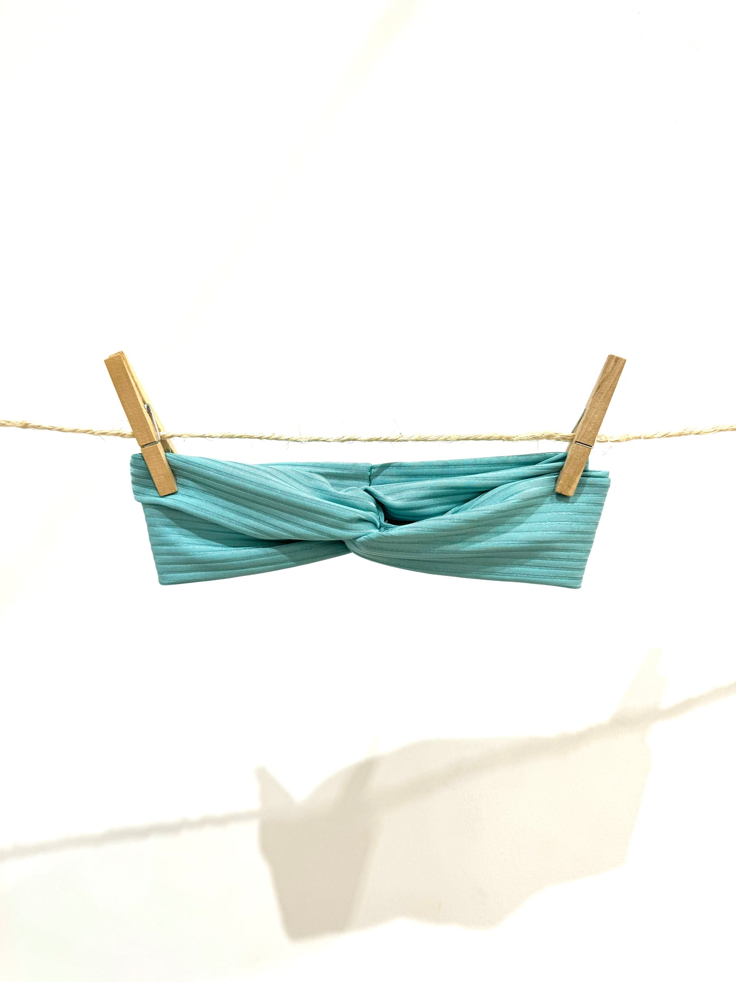 Bandeau Turquoise Cotelé
