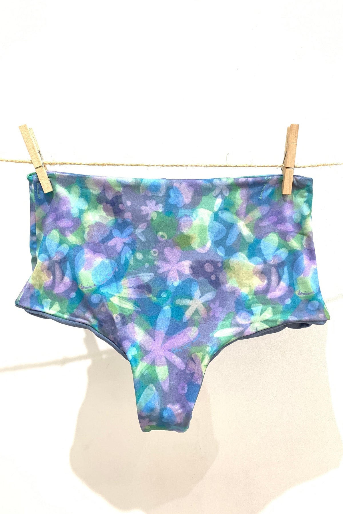 bas de maillot corset tanga imprimé aquarelle