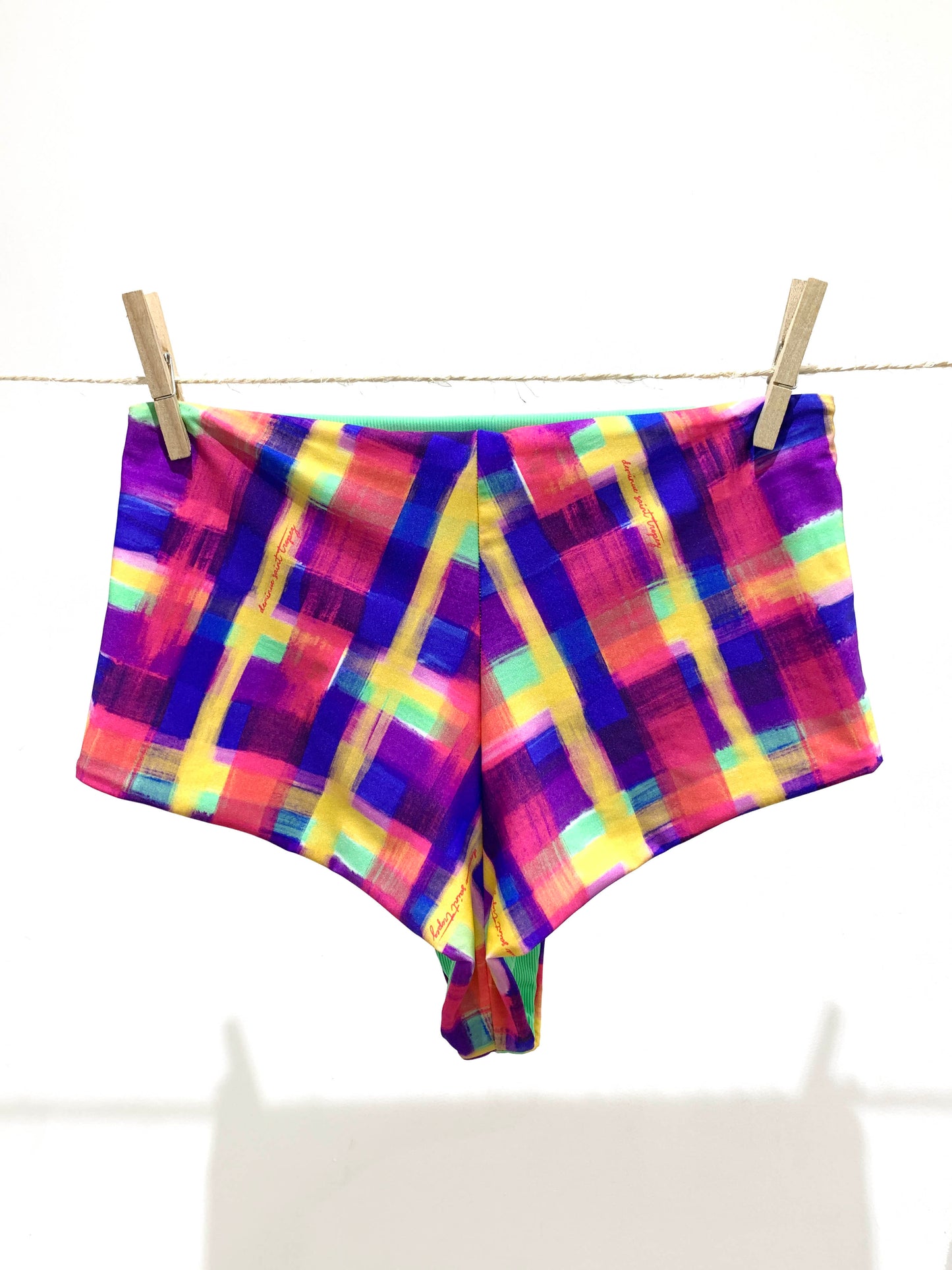 Maillot de bain madras;Bikini taille haute madras;Bas de maillot shorty carreaux;Bas de maillot shorty carreaux