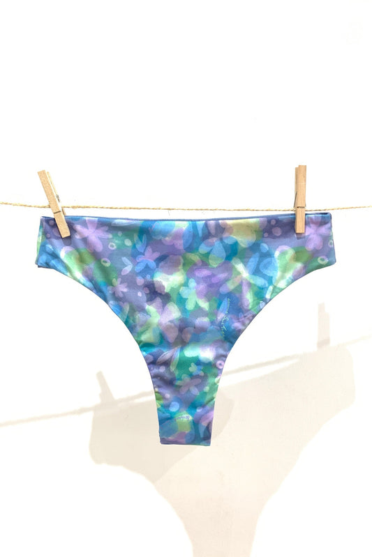 string de bain réversible imprimé aquarelle