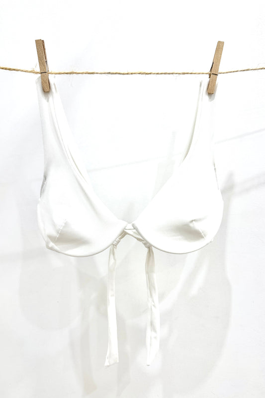 maillot de bain brassière corbeille blanc