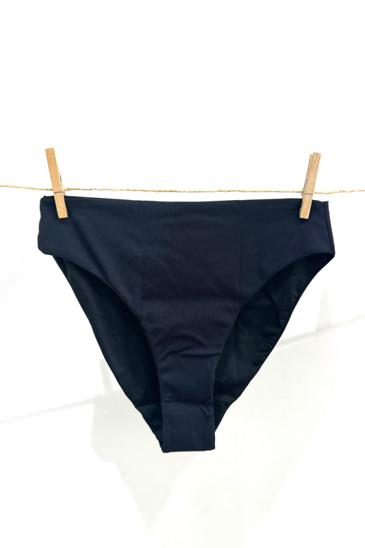 culotte haute de maillot de bain noir